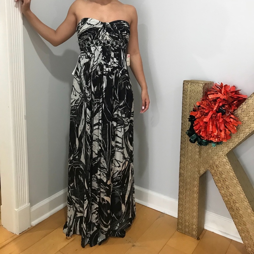 Lord & Taylor studded strapless dress